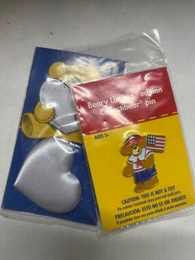 3 for 10 The Limited Red & Yellow Collectibear Enamel Pin